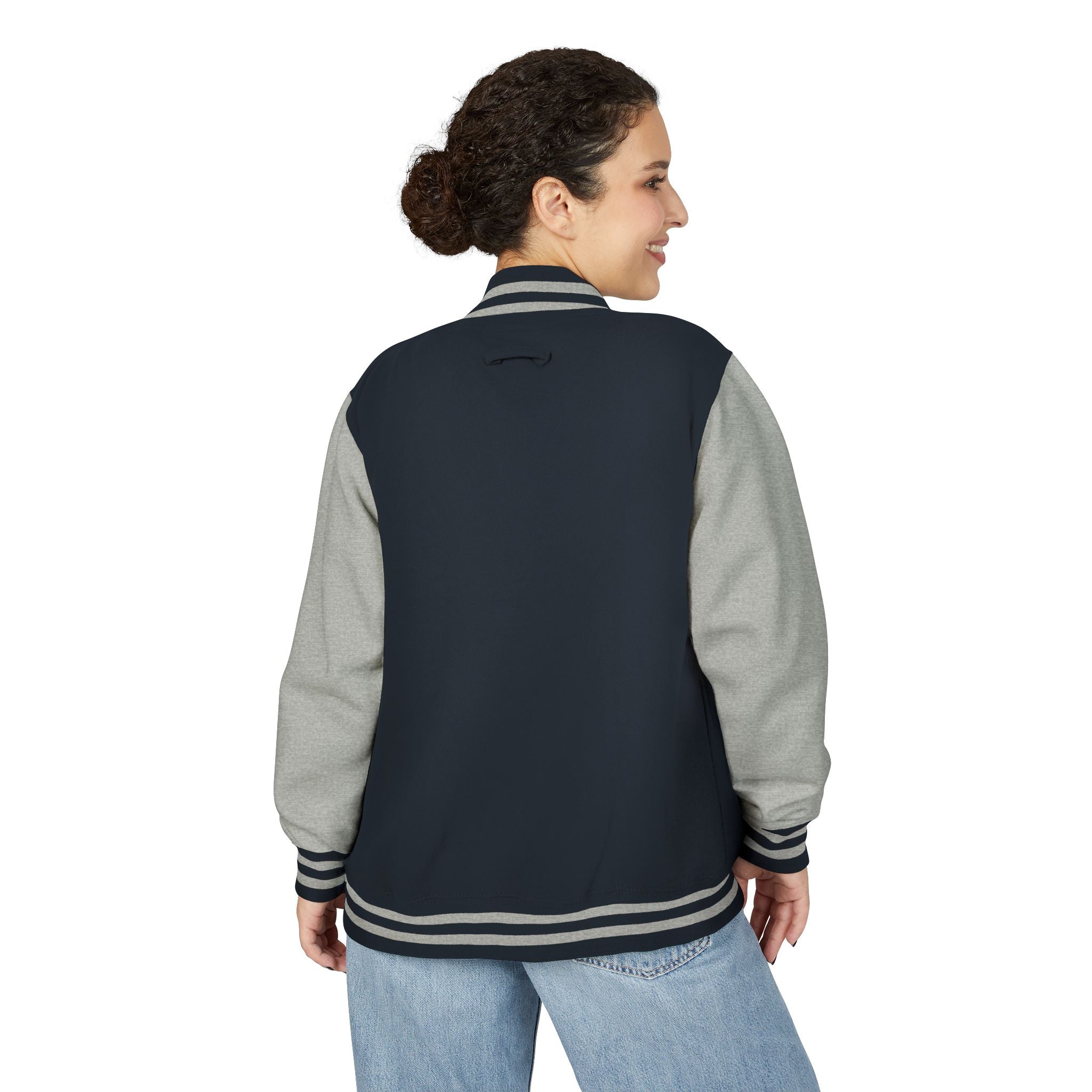 Letterman Jacket — Christian Girl Autumn Floral Chest Design
