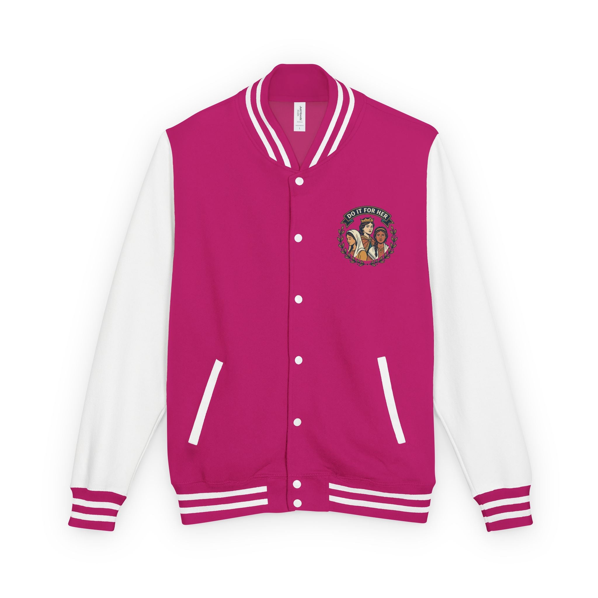 Letterman Jacket — Christian Girl Autumn Floral Chest Design