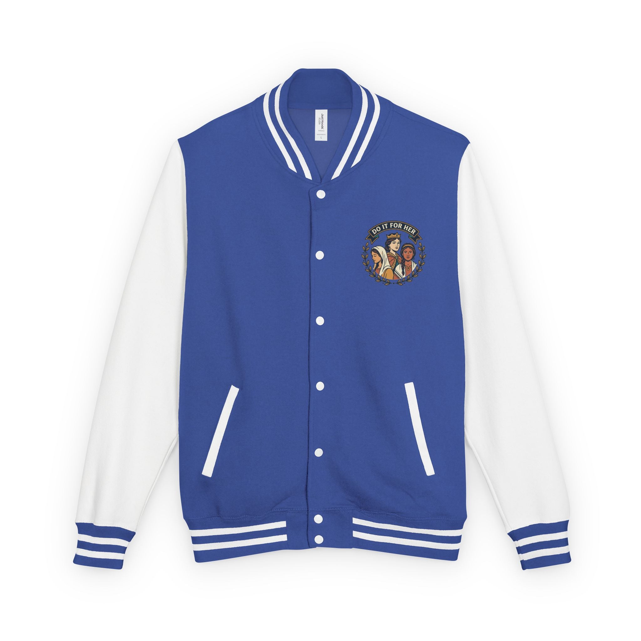 Letterman Jacket — Christian Girl Autumn Floral Chest Design