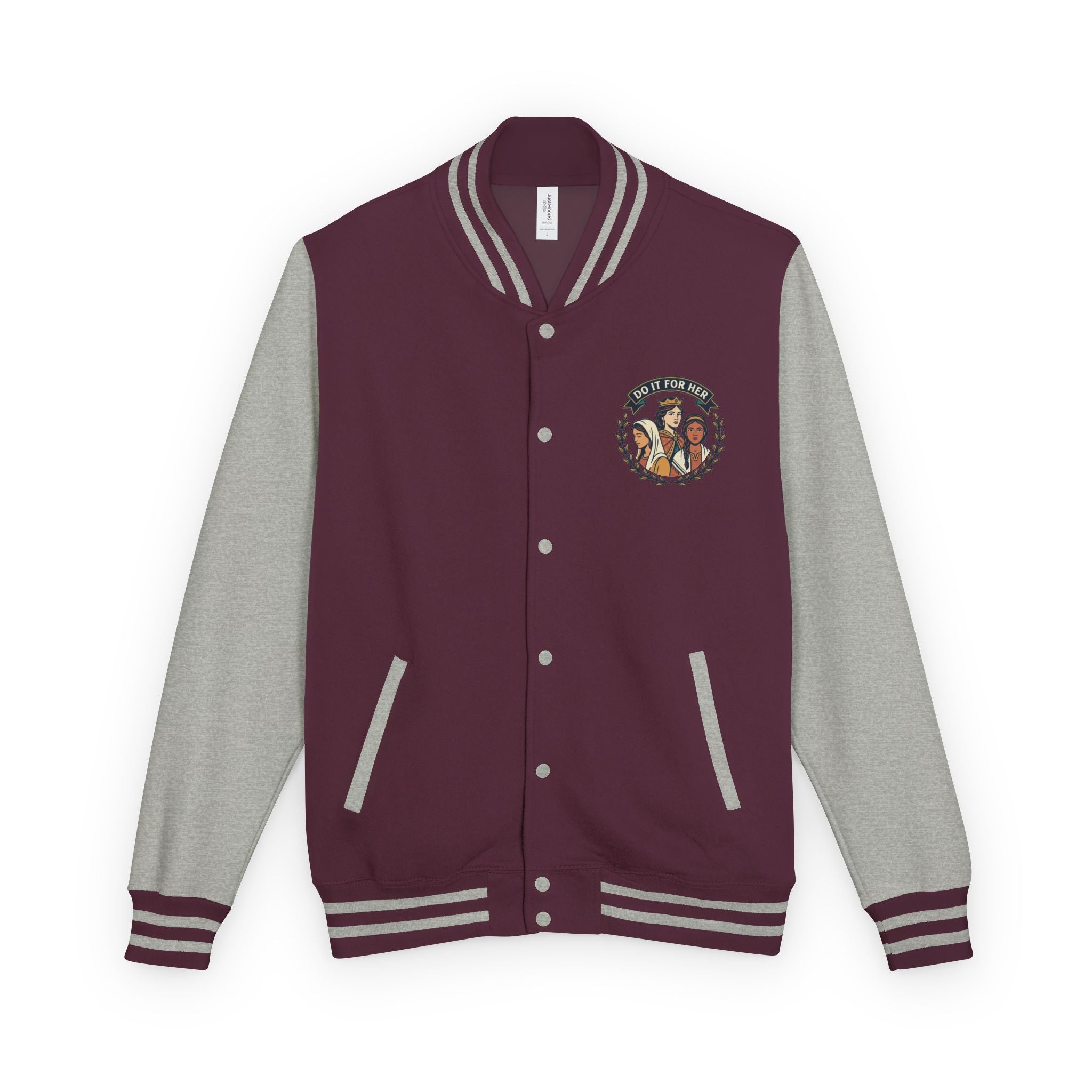 Letterman Jacket — Christian Girl Autumn Floral Chest Design