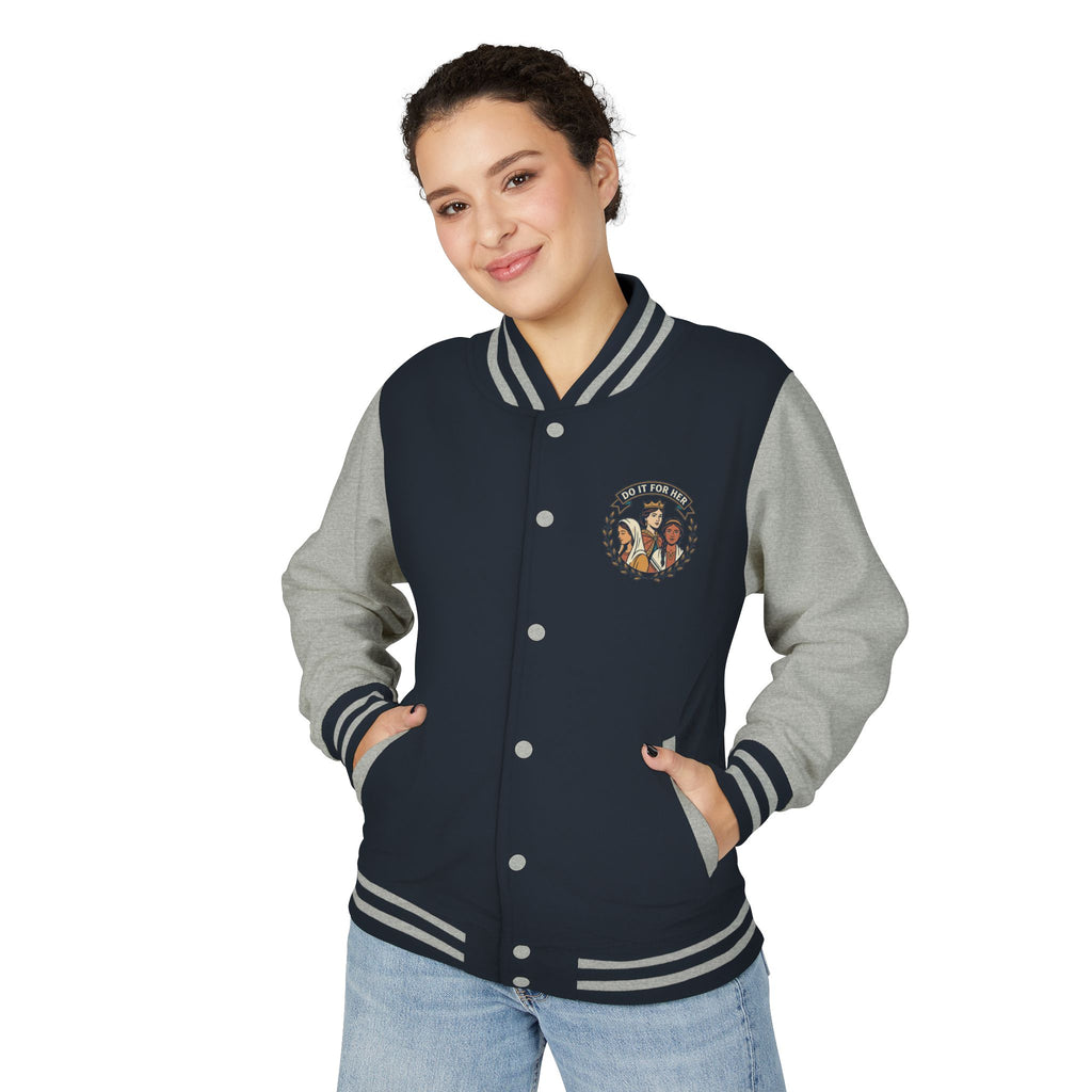 Letterman Jacket — Christian Girl Autumn Floral Chest Design