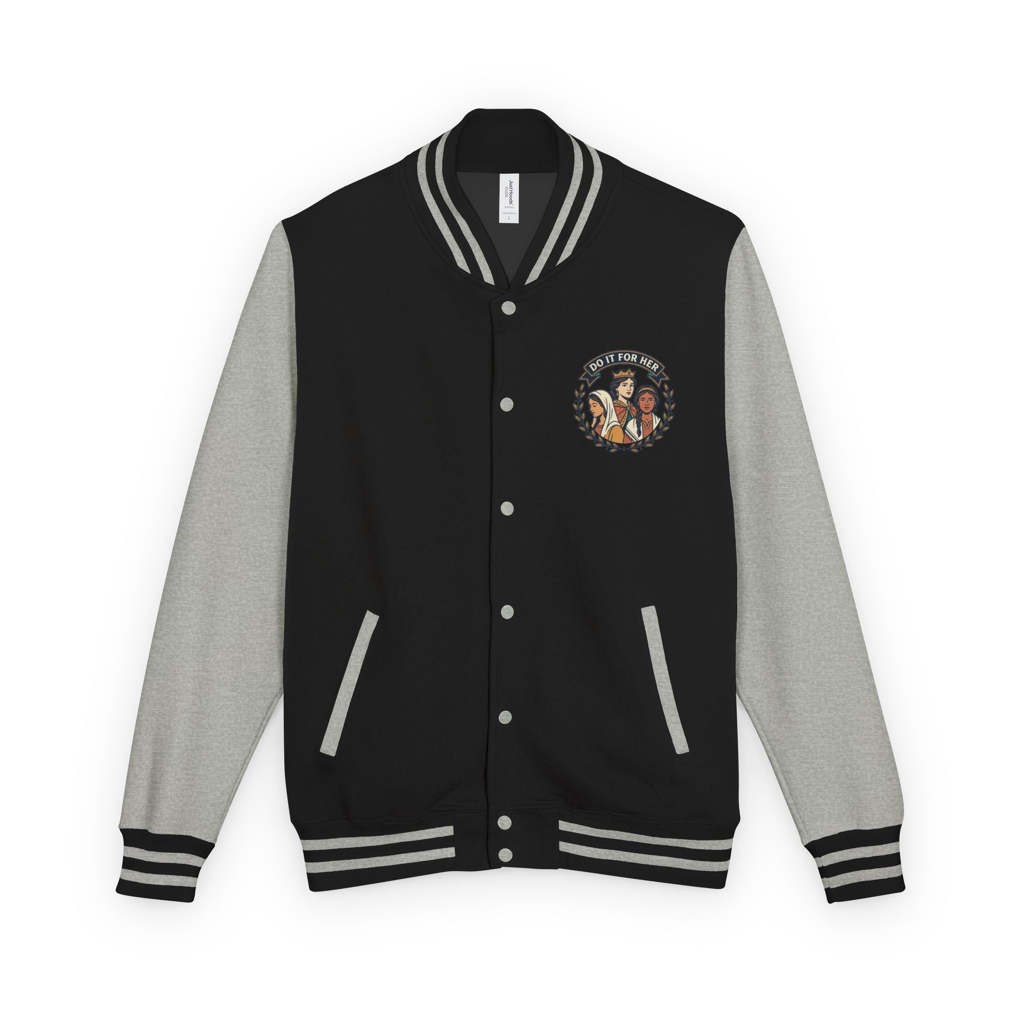 Letterman Jacket — Christian Girl Autumn Floral Chest Design