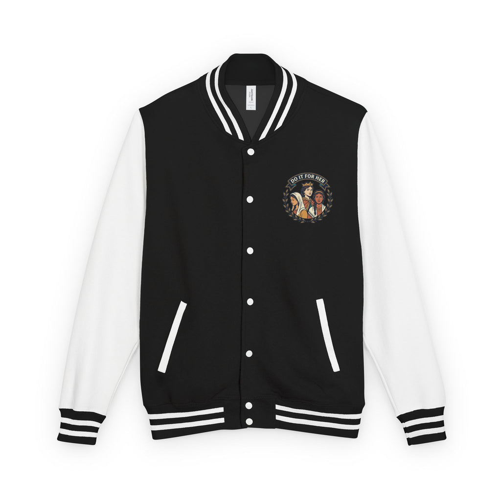 Letterman Jacket — Christian Girl Autumn Floral Chest Design
