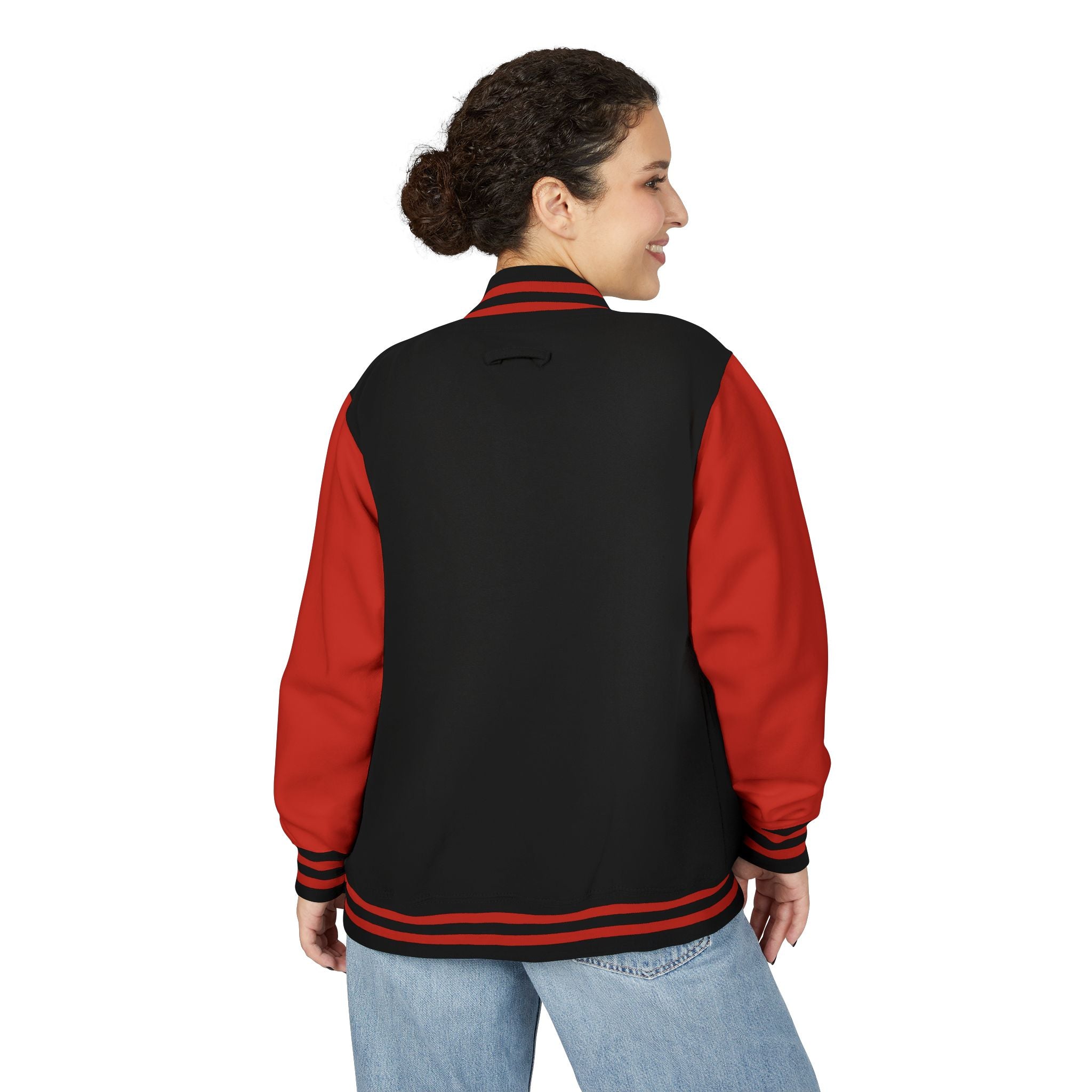 Letterman Jacket — Christian Girl Autumn Floral Chest Design