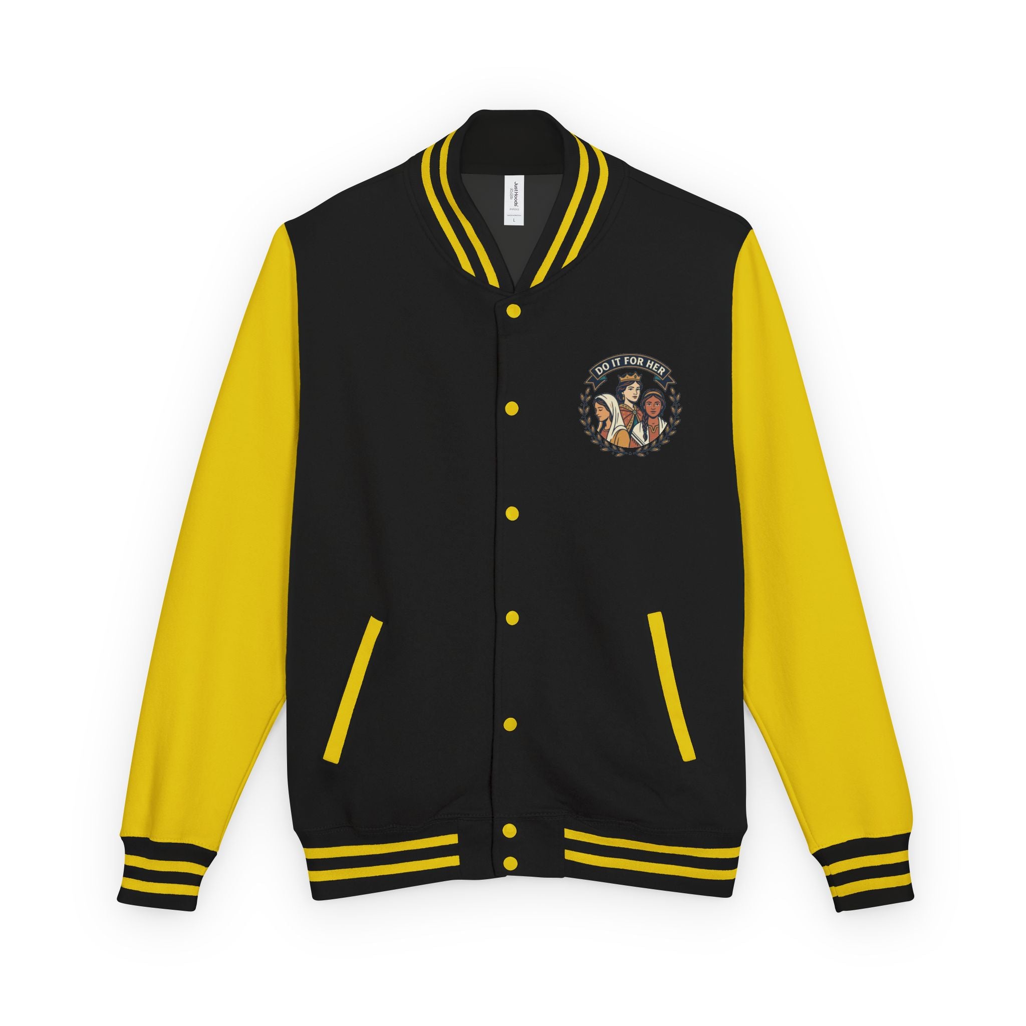 Letterman Jacket — Christian Girl Autumn Floral Chest Design