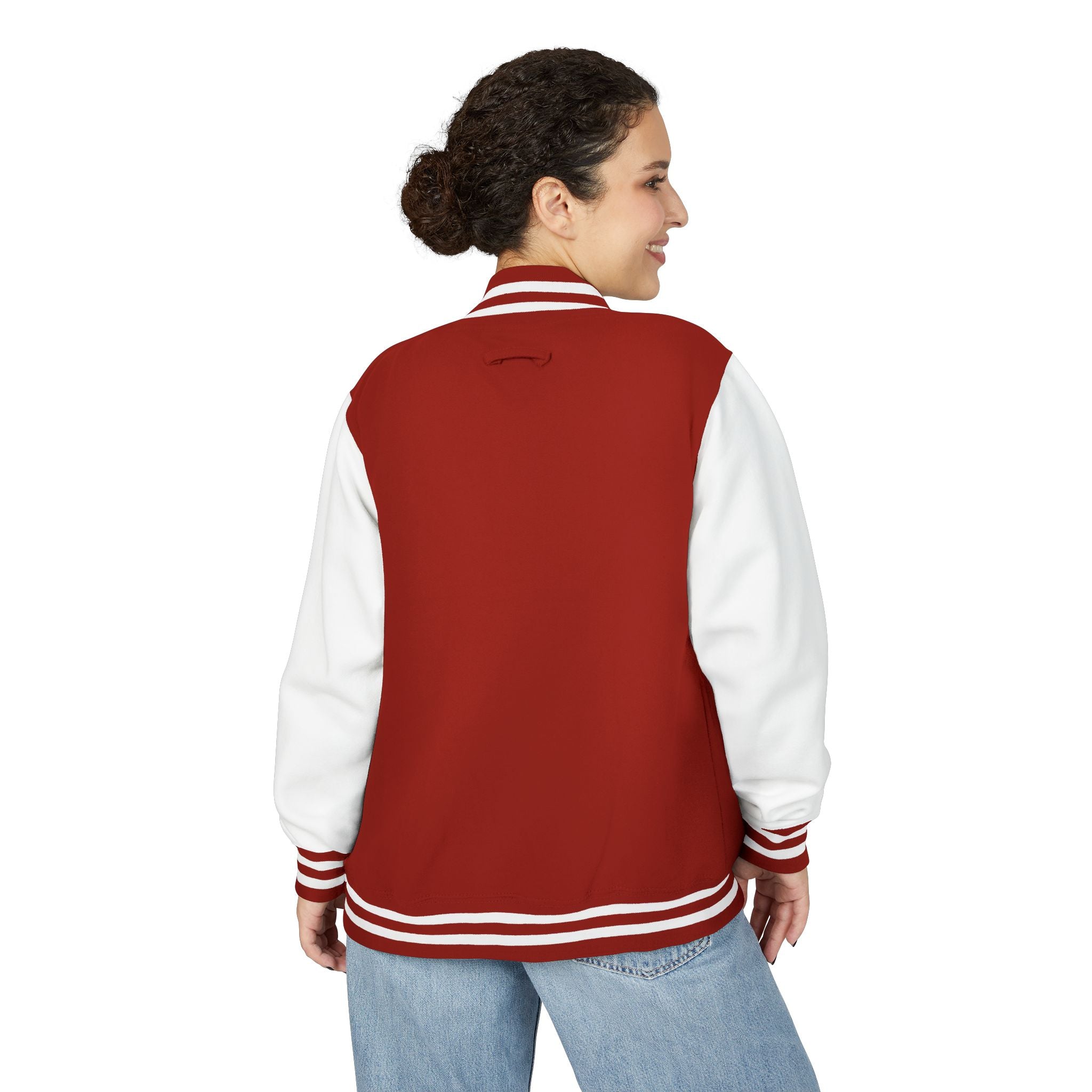 Letterman Jacket — Christian Girl Autumn Floral Chest Design