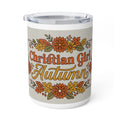 Insulated Mug — "Christian Girl Autumn" Floral Travel Cup