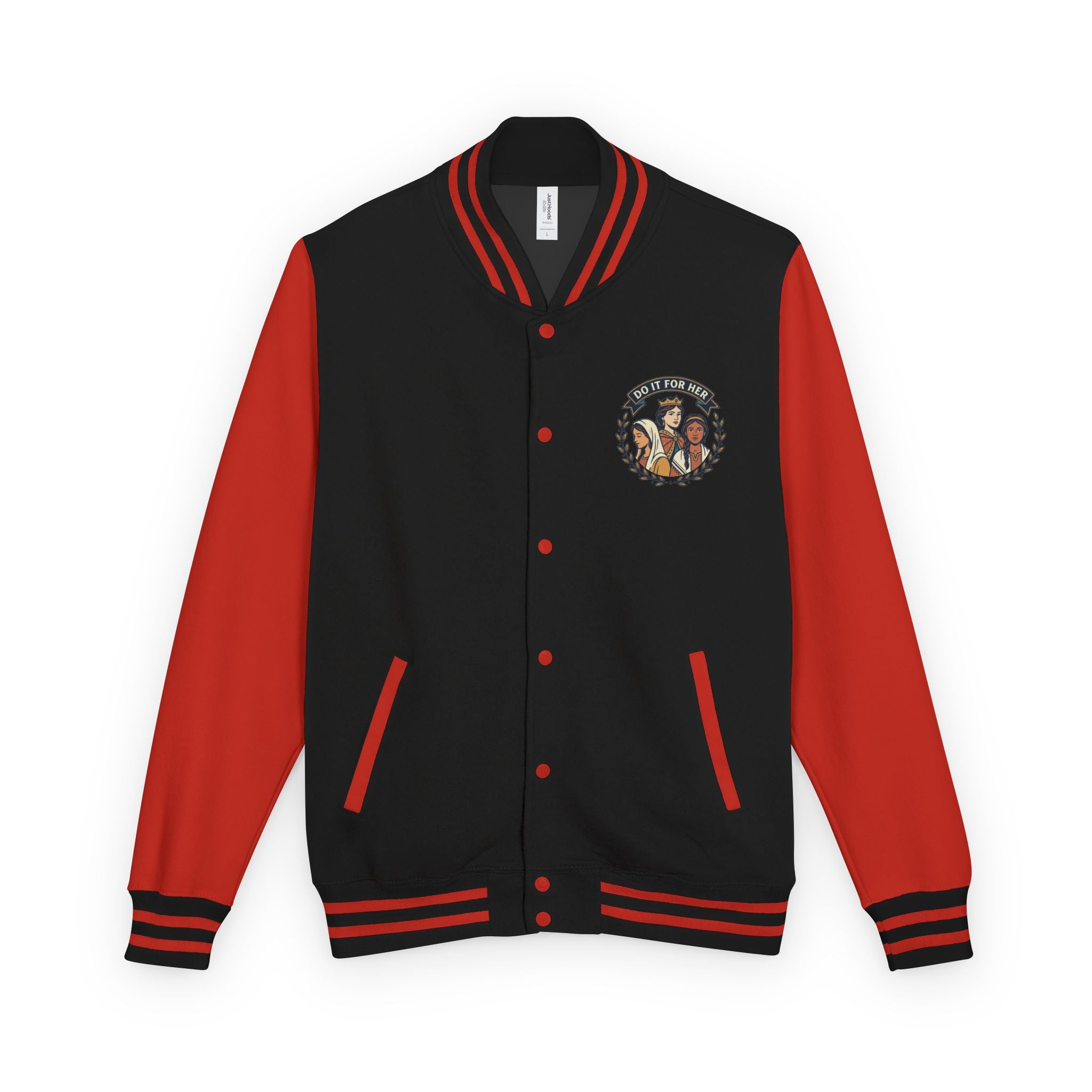 Letterman Jacket — Christian Girl Autumn Floral Chest Design