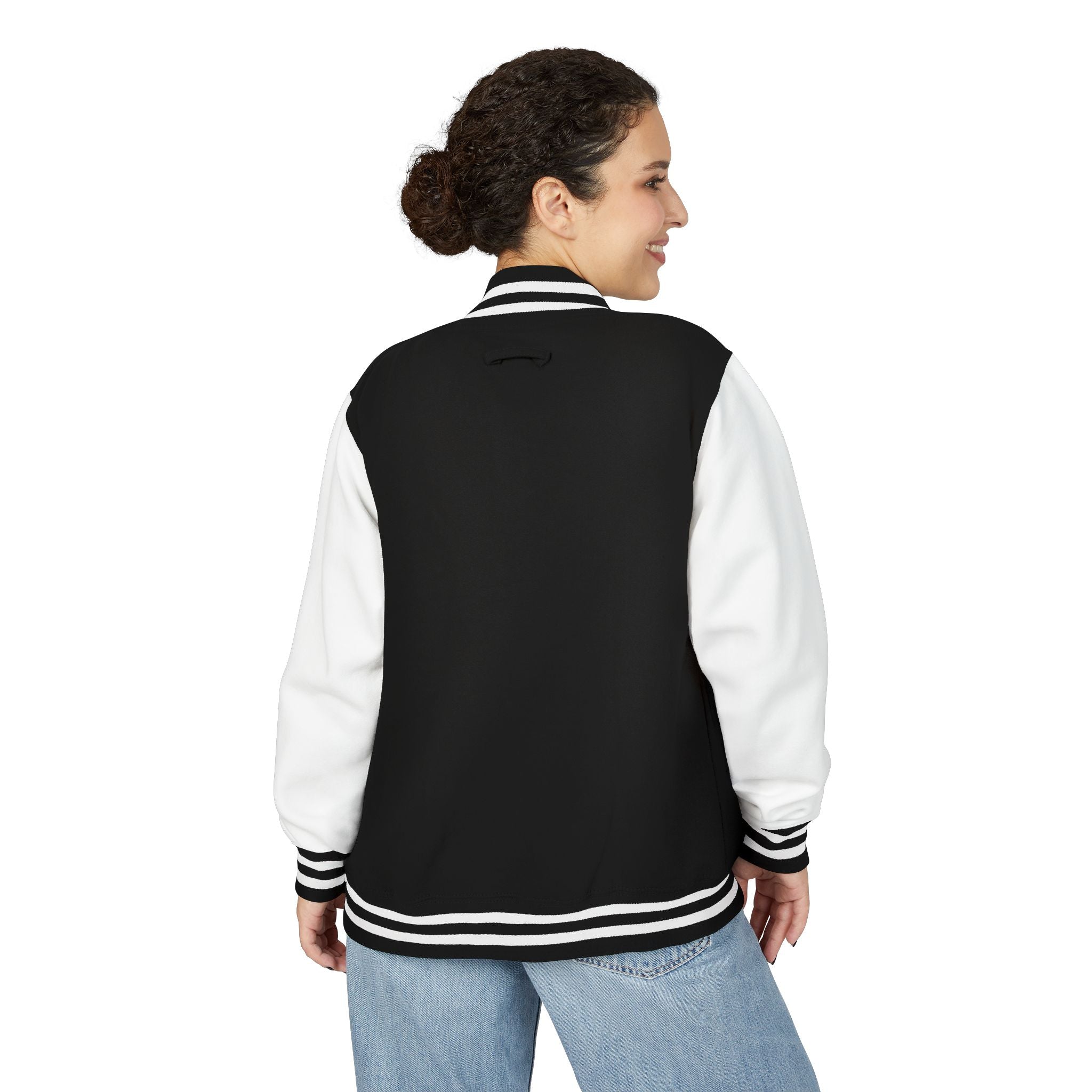 Letterman Jacket — Christian Girl Autumn Floral Chest Design