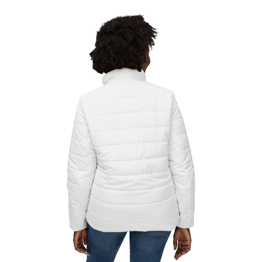 Women’s Puffer Jacket — Cozy Vintage Patch Winter Coat