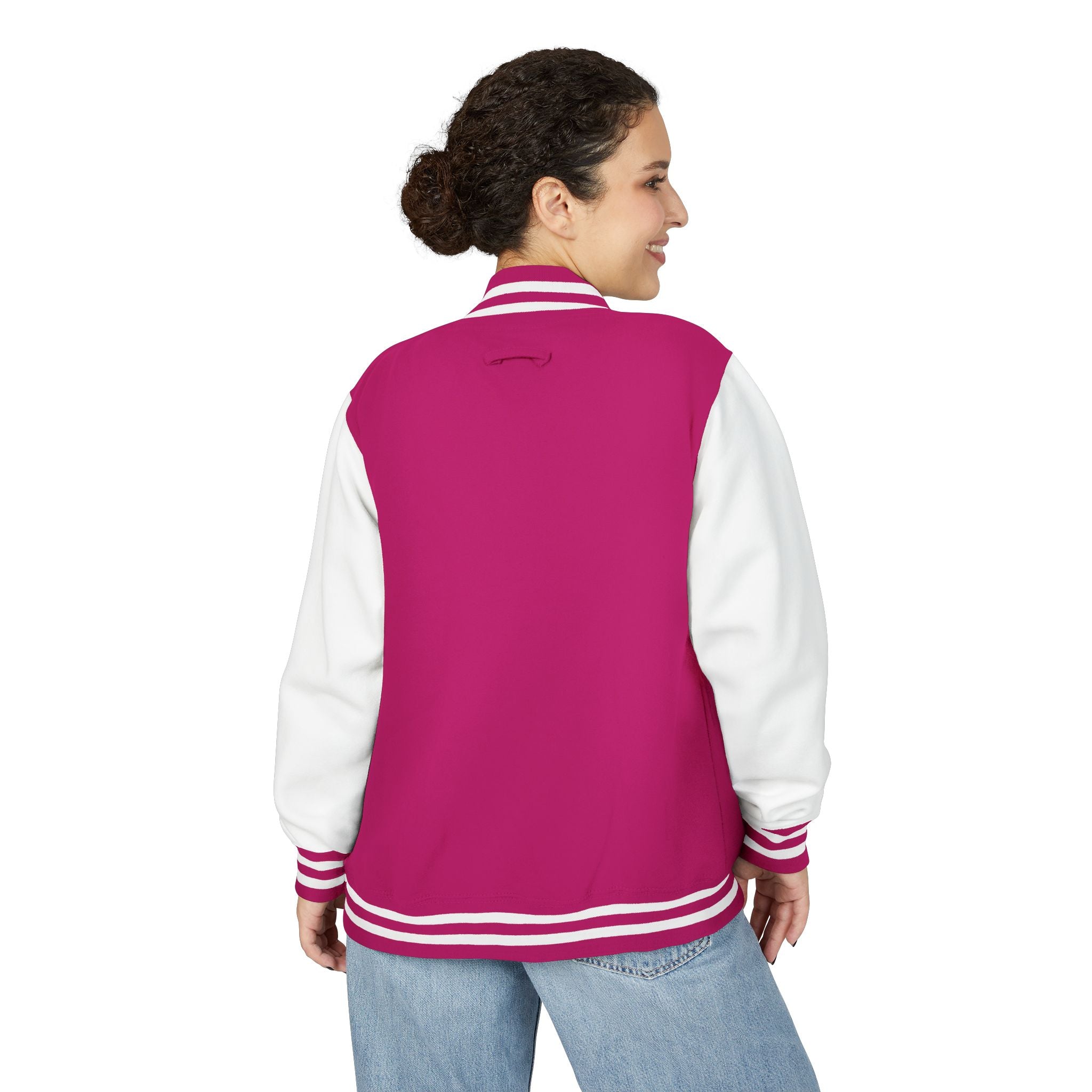 Letterman Jacket — Christian Girl Autumn Floral Chest Design