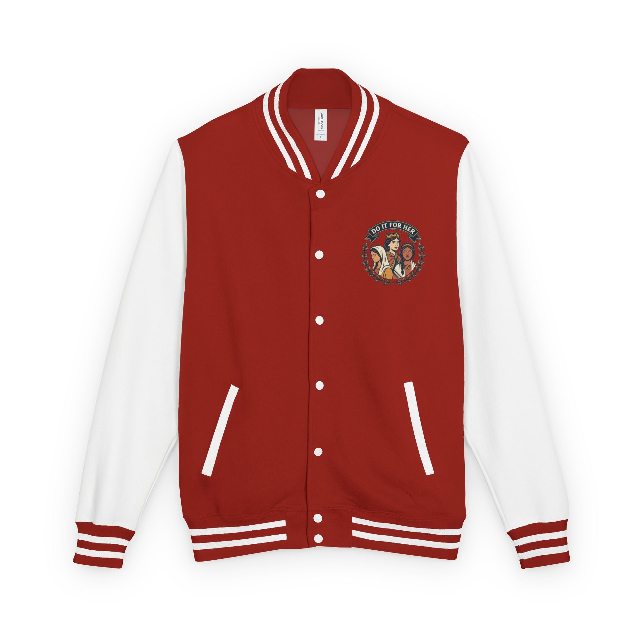 Letterman Jacket — Christian Girl Autumn Floral Chest Design