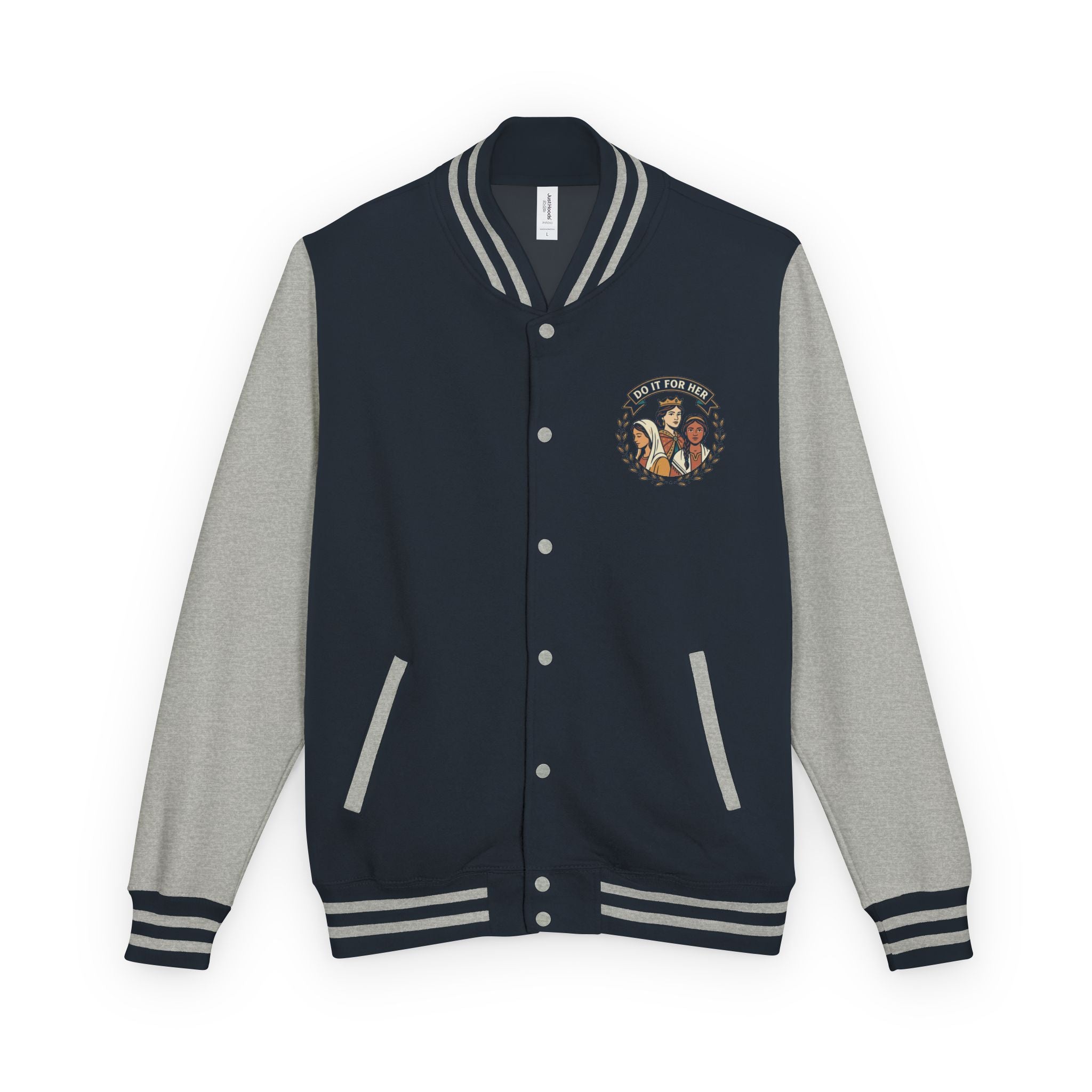 Letterman Jacket — Christian Girl Autumn Floral Chest Design